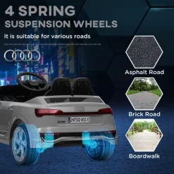 Qaba Audi Q8 E-tron Sportback Licensed 12V Kids Ride On Car, Battery Powered Kids Electric Car W/ Remote, 4 Spring Suspension Wheels -Qaba GUEST 07069c36 28fd 4c1a 9351 cf00fb013a92