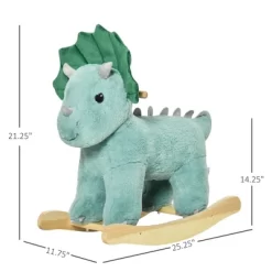 Qaba Kids Plush Ride-On Rocking Horse Triceratops-shaped Plush Toy Rocker With Realistic Sounds For Child 36-72 Months Dark Green 10 Qaba Kids Plush Ride-On Rocking Horse Triceratops-shaped Plush Toy Rocker With Realistic Sounds For Child 36-72 Months Dark Green -Qaba GUEST 0aa1872e d0eb 44c2 b3e6 fd9c84dfa9ec