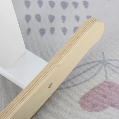 Qaba Wooden Rocking Horse Toddler Baby Ride-on Toys For Kids 3-6 Years With Classic Design & Wood Safety Bar White 7 Qaba Wooden Rocking Horse Toddler Baby Ride-on Toys For Kids 3-6 Years With Classic Design & Wood Safety Bar White - Image 7