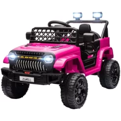 Qaba 12V Ride On Truck, Battery Powered Kids Electric Car With Spring Suspension, Remote, 3 Speeds, LED Headlights, Horn, USB Music -Qaba GUEST 0c63e77b 0d72 41fc 87b4 bf408612af5e
