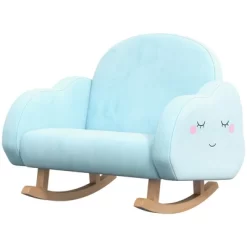 Qaba Kids Rocker Armchair, Children Rocking Chair For Nursery Playroom Preschool, With Solid Wood Legs, Anti-Tipping Design, For 1.5-5 Years -Qaba GUEST 0e3f6b60 08f7 4b9a 8a6d f994c574bf37