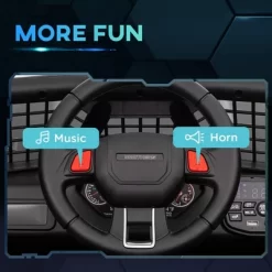 Qaba 12V Ride On Car, Ride On Truck, Battery Powered Toy Car With Remote, 4 Suspension Wheels, 3 MPH Max Speeds, Music, Horn & Lights, Black 8 Qaba 12V Ride On Car, Ride On Truck, Battery Powered Toy Car With Remote, 4 Suspension Wheels, 3 MPH Max Speeds, Music, Horn & Lights, Black -Qaba GUEST 0ee3b931 488a 4080 aac4 a1f5777df81f