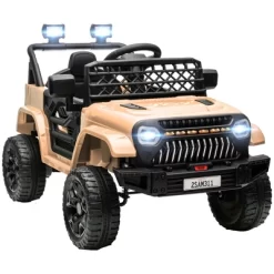 Qaba 12V Ride On Truck, Battery Powered Kids Electric Car With Spring Suspension, Remote, 3 Speeds, LED Headlights, Horn, USB Music -Qaba GUEST 10b7fb5f 5aa4 42c7 8c78 555f36854c82