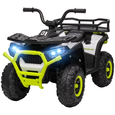 Qaba 12V Kids ATV, Battery Powered 4 Wheeler Quad W/ Spring Suspension Wheels, Rear Storage Basket, Lights, Music 3 Qaba 12V Kids ATV, Battery Powered 4 Wheeler Quad W/ Spring Suspension Wheels, Rear Storage Basket, Lights, Music - Image 3