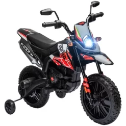 Qaba 12V Kids Motorcycle, Aprilia Licenced Electric Motorcycle For Kids With Training Wheels, Spring Suspension, LED Light, USB, Music -Qaba GUEST 1639ceda 4f1f 4d73 9359 65ab73e27638