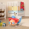 Qaba Kids Wooden Plush Ride-On Rocking Plane Chair Toy