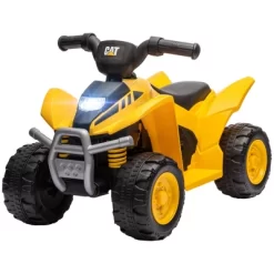 Qaba CAT Licensed Kids ATV, 6V Four-Wheeler For Kids, Electric Ride On ATV With Horn, LED Headlights, Single-Button Start For 18-36 Months, Yellow 7 Qaba CAT Licensed Kids ATV, 6V Four-Wheeler For Kids, Electric Ride On ATV With Horn, LED Headlights, Single-Button Start For 18-36 Months, Yellow -Qaba GUEST 2974825b 6fa9 402e a8a7 48ff21c7bad6