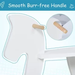 Qaba Wooden Rocking Horse Toddler Baby Ride-on Toys For Kids 3-6 Years With Classic Design & Solid Workmanship -Qaba GUEST 2b64da07 e151 4cc8 b641 09fad1d4f86a