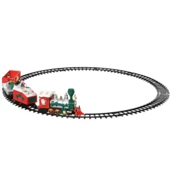 Qaba Electric Train Set For Kids, Battery-Powered Christmas Train Toy Set With Sounds & Lights, Classic Toy Train Set With Gifts Box For 3-8 Years Old -Qaba GUEST 2c92152f 1f27 42a8 96aa 74cbc97d5904