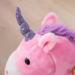Qaba Ride On Real Walking Unicorn With Sparkly Horn, Soft Plush Ride On Rocking Horse Bearing 176lbs, Imaginative Interactive Toy For Kids, Unicorn -Qaba GUEST 2fcf91d4 0ebe 4507 85f1 c0dd60d7f107