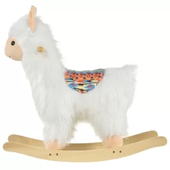 Qaba Kids Ride-On Rocking Horse Toy Llama Style Rocker Soft Plush Fabric For Children 18-36 Months -Qaba GUEST 3362e19b 8d26 4254 bfd5 4563932839cf
