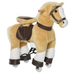 Qaba Ride-on Walking Rolling Kids Horse With Easy Rolling Wheels, Soft Huggable Body, & A Large Size For Kids 3-8 Years -Qaba GUEST 350f093e 3af9 42e0 97d3 52f74723622a