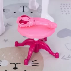 Qaba Infrared Remote Control Kids Dress-up Vanity Table Chair Girls Pretend Dressing Table Set With Music And Lightening Cosmetic Mirror Hair Dryer -Qaba GUEST 3b645423 4d69 4483 9ad8 7a3897903a32