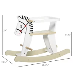 Qaba Wooden Rocking Horse Toddler Baby Ride-on Toys For Kids 3-6 Years With Classic Design & Wood Safety Bar White 10 Qaba Wooden Rocking Horse Toddler Baby Ride-on Toys For Kids 3-6 Years With Classic Design & Wood Safety Bar White -Qaba GUEST 40c9549b 8b38 40d0 b0d3 41ee62fd5a63