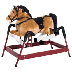 Qaba Durable Kids Plush Spring Style Horse Bouncing Rocker Toy With Realistic Sounds -Qaba GUEST 475ef603 f095 40f4 b630 e68f3f71bda8