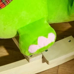 Qaba Baby Rocking Horse Kids Interactive 2-in-1 Plush Ride-On Toys Stroller Rocking Dinosaur With Wheels And Nursery Song -Qaba GUEST 4a147782 430e 4a31 b35d 1d166da1ac0f