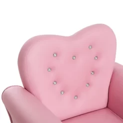 Qaba Kids Sofa Toddler Tufted Upholstered Sofa Chair Princess Couch Furniture With Diamond Decoration For Preschool Child, Pink -Qaba GUEST 4b9325ca 8488 4118 bb7c 6e295e8d8a0f
