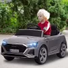 Qaba Audi Q8 E-tron Sportback Licensed 12V Kids Ride On Car, Battery Powered Kids Electric Car W/ Remote, 4 Spring Suspension Wheels