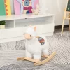 Qaba Kids Ride-On Rocking Horse Toy Llama Style Rocker Soft Plush Fabric For Children 18-36 Months