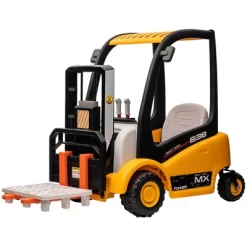 Qaba 12V Kids Ride On Forklift Car With Top, 360° Rotation Electric Ride On Excavator With Liftable Fork And Pallet, Music, Yellow -Qaba GUEST 60ab1694 d349 4aa1 b5a2 6450f8162977
