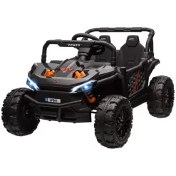 Qaba 12V Ride On Truck, 3.7 MPH Battery Powered Electric Car For Kids W/ Remote Control, 4-Wheel Suspension, Lights, Horn & Music -Qaba GUEST 66990e0d 0961 497a b5f9 ac2e9e416513