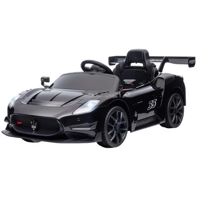 Qaba Maserati GT2 Licensed Ride On Car, 12V 3MPH Battery Powered Electric Car For Kids With Shock-Absorbers, Auxiliary Wheels, Remote, Horn, Black 3 Qaba Maserati GT2 Licensed Ride On Car, 12V 3MPH Battery Powered Electric Car For Kids With Shock-Absorbers, Auxiliary Wheels, Remote, Horn, Black - Image 3