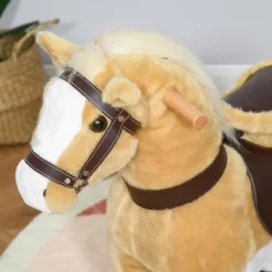 Qaba Ride-on Walking Rolling Kids Horse With Easy Rolling Wheels, Soft Huggable Body, & A Large Size For Kids 3-8 Years -Qaba GUEST 6acce5ba 85bd 4290 b61c 4215e2ed7738