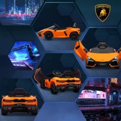 Qaba Lamborghini Revuelto Licensed 12V Kids Ride On Car, Battery Powered Kids Electric Car W/ Hydraulic Doors, Remote, Training Wheels -Qaba GUEST 6c72972f 6780 47bc 9ba7 831ff57aa388