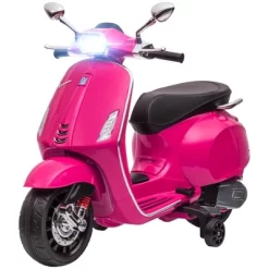 Qaba Vespa Licensed Electric Motorcycle For Kids, 6V Toddler Motorcycle With Music, FM Radio, Headlight, Single Button Start For 3-6 Years -Qaba GUEST 6d9212ab dca1 4f88 bc86 8442752a3c73