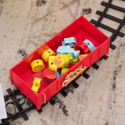 Qaba Electric Train Set For Kids, Battery-Powered Christmas Train Toy Set With Sounds & Lights, Classic Toy Train Set With Gifts Box For 3-8 Years Old -Qaba GUEST 7b5b5ab1 fb81 40dc a8b8 7ace5da96e01