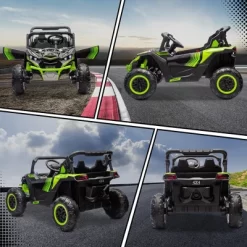 Qaba 24V 7AH Ride On Car, 2 Seater 4MPH Ride On UTV Battery Powered Toy Car With 4 Shock Absorbers, Music Horn LED Lights, For 3-8 Years -Qaba GUEST 8b1d4071 4126 48fd 9607 8e85721867a7