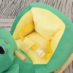 Qaba Kids Ride-On Rocking Horse Toy Frog Style Rocker With Fun Music, Seat Belt & Soft Plush Fabric Hand Puppet For Children 18-36 Months -Qaba GUEST 8cb07a7f 890f 4726 b48a 671823cbc8a5