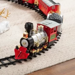 Qaba Sounds & Lights Christmas Tree Train Set For Under The Tree With Large Tracks, North Pole Express Train Set Holiday Toy For Kids, Christmas Gift -Qaba GUEST 8ec514bc 23cd 4be6 95b1 ce13ae490aef