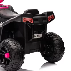 Qaba 12V Kids ATV, Battery Powered Four Wheeler With Spring Suspension, Forward & Reverse, LED Lights, Music, MP3, Pink -Qaba GUEST 8efb4e06 aff1 4b8f b2bf 4ea6d1863fa9