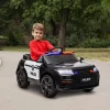 Qaba 12V Kids Car, Kids Electric Car W/ Remote Control, Siren, Light, Music, Spring Suspension, Horn & Transport Wheel, Black