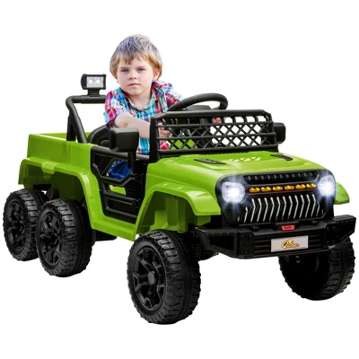 Qaba 12V 4x4 Kids Electric Car, 2WD/4WD Switchable Kids Ride On Car With Parent Remote Control, Spring Suspension System, Back Trailer 6 Qaba 12V 4x4 Kids Electric Car, 2WD/4WD Switchable Kids Ride On Car With Parent Remote Control, Spring Suspension System, Back Trailer - Image 6