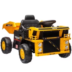 Qaba Kids Ride On Dump Truck, 12V Ride On Electric Car UTV W/ Electric Dump Bed, Shovel, Spring Suspension Wheels, Music Player & Headlights -Qaba GUEST 9f26056b fc75 4689 8c46 3616f42feebf