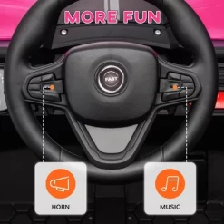 Qaba 12V Ride On Truck, 3.7 MPH Battery Powered Electric Car For Kids W/ Remote Control, 4-Wheel Suspension, Lights, Horn & Music, Pink -Qaba GUEST a0e21c3b 58a0 4b58 b370 75ab05bd1d86