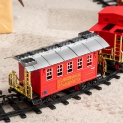 Qaba Sounds & Lights Christmas Tree Train Set For Under The Tree With Large Tracks, North Pole Express Train Set Holiday Toy For Kids, Christmas Gift -Qaba GUEST a9b04776 c90a 4a52 87fe 1c0a1ae4ad1f