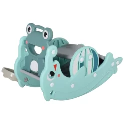 Qaba 3-in-1 Kids Portable Slide Rocking Horse Toy With Basketball Hoop For Age 3-5 Boys And Girls -Qaba GUEST ac2fa628 4a63 4487 801d 0384784628c0