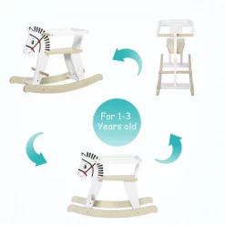Qaba Wooden Rocking Horse Toddler Baby Ride-on Toys For Kids 3-6 Years With Classic Design & Wood Safety Bar White 9 Qaba Wooden Rocking Horse Toddler Baby Ride-on Toys For Kids 3-6 Years With Classic Design & Wood Safety Bar White -Qaba GUEST b6aff6eb 6328 4932 9009 e2a4f6bc0593
