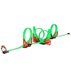 Qaba Race Track Set Track Builder Loop Kit Criss Cross Track Set Starter Kit With Pull-back Cars For 3-6 Years Old Boys And Girls Green -Qaba GUEST b733abef 3a0c 4804 845c e139034c8ef9