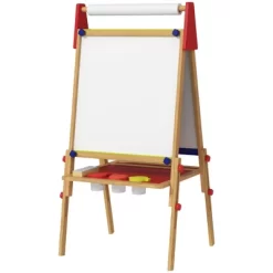 Qaba Easel For Kids, 3 In 1 Kids Art Easel With Paper Roll, Whiteboard, Chalkboard, Double Sided & Adjustable Height Wooden Toddler Easel, Nature Wood 8 Qaba Easel For Kids, 3 In 1 Kids Art Easel With Paper Roll, Whiteboard, Chalkboard, Double Sided & Adjustable Height Wooden Toddler Easel, Nature Wood -Qaba GUEST b76d54a7 9599 4d39 bc62 e3015da0d5d7