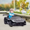 Qaba Maserati GT2 Licensed Ride On Car, 12V 3MPH Battery Powered Electric Car For Kids With Shock-Absorbers, Auxiliary Wheels, Remote, Horn, Black