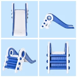 Qaba Folding Kids Slide, Activity Freestanding Climber For Ages 1-3 Years, Indoor And Outdoor Exercise Playset Toy Center, With Cartoon Astronaut Shape -Qaba GUEST c0dfdcf5 a7d6 4d4a b530 4e7bfe8326cb
