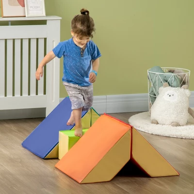 Qaba 5-Piece Soft Play Equipment, Large Baby Foam Playset For Creativity And Shape Discovery With Easy-to-Clean Surface Toddler Educational Toy 1 Qaba 5-Piece Soft Play Equipment, Large Baby Foam Playset For Creativity And Shape Discovery With Easy-to-Clean Surface Toddler Educational Toy