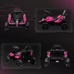 Qaba 24V Electric Car For Kids Battery Powered Kids Ride On Car With Remote Control, Spring Suspension Horn, Music, Lights, Aged 3-8 Years Old -Qaba GUEST c28e64ea 3845 447a a967 82a8403c6a76