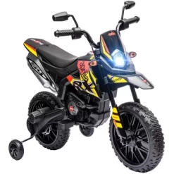 Qaba 12V Kids Motorcycle, Aprilia Licenced Electric Motorcycle For Kids With Training Wheels, Spring Suspension, LED Light, USB, Music -Qaba GUEST c3c906ff 5c91 4d51 9f19 612c0aaaa819