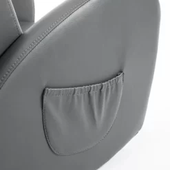 Qaba Kids Sofa Rocking Chair With Side Pocket, PU Leather Toddler Armchair For Children Gray -Qaba GUEST cb16e507 043a 4337 8894 40bc2a695e04