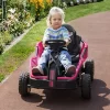 Qaba 24V Electric Car For Kids Battery Powered Kids Ride On Car With Remote Control, Spring Suspension Horn, Music, Lights, Aged 3-8 Years Old